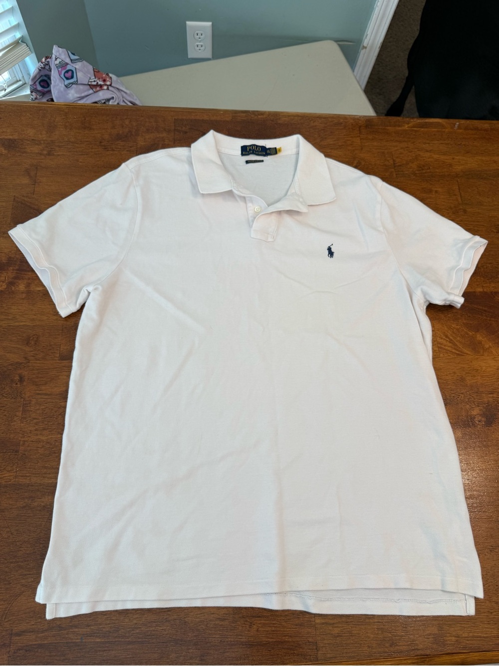 Polo Ralph Lauren Men XXL pale Pink Custom Slim Fit Short Sleeve Mesh Polo Shirt